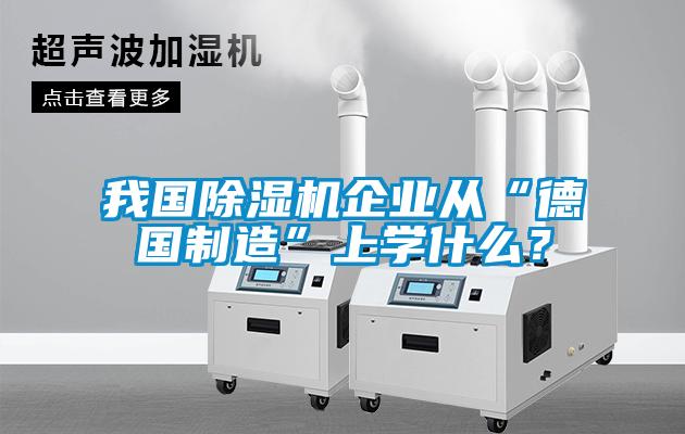 我國除濕機企業(yè)從“德國制造”上學什么？