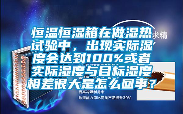 恒溫恒濕箱在做濕熱試驗中，出現(xiàn)實際濕度會達到100%或者實際濕度與目標濕度相差很大是怎么回事？