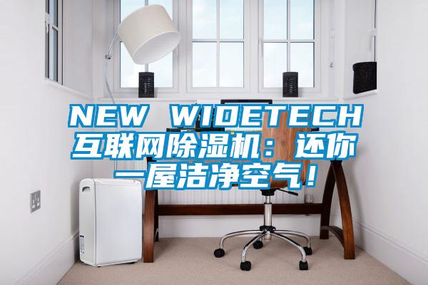 NEW WIDETECH互聯(lián)網(wǎng)除濕機(jī)：還你一屋潔凈空氣！